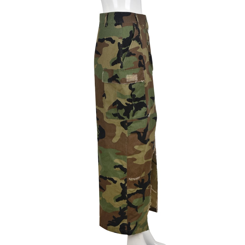 Personalized Camouflage Washed Skirt for Women